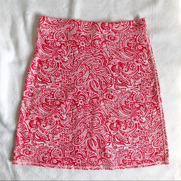 Southwind Apparel Red White Paisley Court Skirt Activewear, size Extra Small - Picture 7 of 14